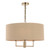 Dar Lighting Jamelia Antique Brass Taupe Shade 3 Light Chandelier