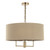 Dar Lighting Jamelia Antique Brass Taupe Shade 3 Light Chandelier