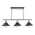 Dar Lighting Jalen Graphite Antique Brass 3 Light Bar Pendant