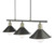 Dar Lighting Jalen Graphite Antique Brass 3 Light Bar Pendant