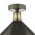 Dar Lighting Jalen Graphite Antique Brass 1 Light Flush