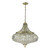 Dar Lighting Asmara Antique Brass 6 Light Crystal Pendant