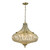 Dar Lighting Asmara Antique Brass 6 Light Crystal Pendant