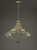 Dar Lighting Asmara Antique Brass 6 Light Crystal Pendant