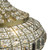 Dar Lighting Asmara Antique Brass 6 Light Crystal Pendant