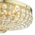 Dar Lighting Asmara Antique Brass 5 Light Crystal Flush