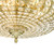 Dar Lighting Asmara Antique Brass 5 Light Crystal Flush