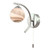 Dar Lighting Atiya Polished Chrome Wall Light With Planet Style Glass