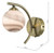 Dar Lighting Atiya Antique Brass Wall Light With Planet Style Glass