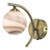 Dar Lighting Atiya Antique Brass Wall Light With Planet Style Glass