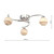 Dar Lighting Atiya Polished Chrome 3 Light Semi Flush With Planet Style Glass
