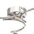 Dar Lighting Atiya Polished Chrome 3 Light Semi Flush With Planet Style Glass