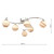 Dar Lighting Atiya Polished Chrome 6 Light Semi Flush With Planet Style Glass