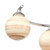 Dar Lighting Atiya Polished Chrome 6 Light Semi Flush With Planet Style Glass