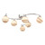 Dar Lighting Atiya Polished Chrome 6 Light Semi Flush With Planet Style Glass