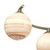 Dar Lighting Atiya Antique Brass 6 Light Semi Flush With Planet Style Glass