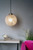 Dar Lighting Avari Satin Brass 1 Light Pendant With Clear Frosted Glass