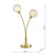 Dar Lighting Avari Satin Brass 2 Light Table Lamp With Clear Frosted Glass