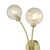 Dar Lighting Avari Satin Brass 2 Light Wall Light With Clear Frosted Glass