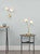 Dar Lighting Avari Satin Brass 2 Light Wall Light With Clear Frosted Glass