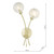 Dar Lighting Avari Satin Brass 2 Light Wall Light With Clear Frosted Glass