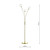 Dar Lighting Avari Satin Brass 3 Light Floor Lamp With Clear Frosted Glass