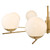 Dar Lighting Bombazine Natural Brass 8 Light Pendant With Opal Glass Globe Shades