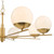 Dar Lighting Bombazine Natural Brass 8 Light Pendant With Opal Glass Globe Shades