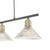 Dar Lighting Boyd Antique Brass 3 Light Bar with Glass Shades