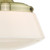 Dar Lighting Caden Antique Brass Bathroom Semi Flush With Opal Glass IP44