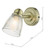 Dar Lighting Cedric Antique Brass Bathroom Single Wall Spotlight With Glass Shade IP44