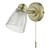 Dar Lighting Cedric Antique Brass Bathroom Single Wall Spotlight With Glass Shade IP44