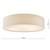 Dar Lighting Cierro 6 Light 80cm Taupe Flush Shade With Diffuser