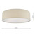Dar Lighting Cierro 4 Light 60cm Taupe Flush Shade With Diffuser