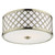 Dar Lighting Civic Small 2 Light Flush In Antique Brass With Frosted Glass