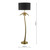 Dar Lighting Coco Antique Gold Floor Lamp With Black Shade