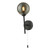 Dar Lighting Cohen Matt Black 1 Light Wall Light With Smoked Glass