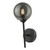 Dar Lighting Cohen Matt Black 1 Light Wall Light With Smoked Glass