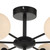 Dar Lighting Cohen Matt Black 7 Light Semi Flush With Opal Glass