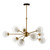 Empathic Lighting Merlin 9 Arm Light In Satin Brass And Matt Black 