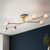 Empathic Lighting Merlin 6 Light Semi Flush Satin Brass And Matt Black 