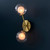 Empathic Lighting Merlin 2 Light Glass Wall Light In Satin Brass And Matt Black 