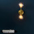 Empathic Lighting Merlin 2 Light Glass Wall Light In Satin Brass And Matt Black 