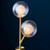 Empathic Lighting Merlin 2 Light Glass Shade Table Lamp With Satin Brass And Matt Black Finish 
