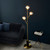 Empathic Lighting Merlin 3 Light Floor Lamp In Satin Brass And Matt Black 