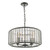 Dar Lighting Naeva 4 Light Black Crystal Pendant Light 