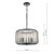 Dar Lighting Naeva 3 Light Black Crystal Pendant Ceiling Light 