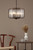 Dar Lighting Naeva 3 Light Black Crystal Pendant Ceiling Light 