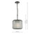 Dar Lighting Naeva 1 Light Black Pendant Crystal Ceiling Light 