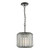 Dar Lighting Naeva 1 Light Black Pendant Crystal Ceiling Light 